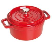 STAUB Cocotte en Fonte Émaillée avec Couvercle, Tous feux dont induction, 2 à 3 personnes, Ronde, 22 cm, 2,60 L, 4,7 kg, Cerise