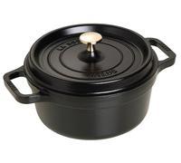 STAUB Cocotte en Fonte Ronde 22 cm, 2,6 L, Noire, Induction