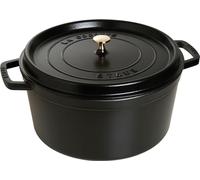 Cocotte Fonte Emaillée Ronde Noir 34cm - 12,6L