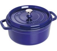 Staub Cocotte en fonte ronde 26 cm 5.2 L émaillée trois couches d'émail Bleu Intense