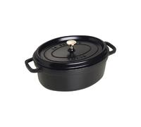 Staub Cocotte ovale 29 cm 4,2 L - Fonte émaillée noire mate