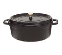 Staub Cocotte ovale La Cocotte en fonte émaillée 5,5 L Noir mat 31 cm