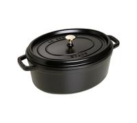 Staub Cocotte ovale La Cocotte 1103325 fonte 6,7 L 33 cm picots sous le couvercle - Noir mat