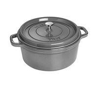 Staub Cocotte ronde 6 l 7-qt Graphite Gray | Le seul faitout dont vous aurez besoin, sert généreusement 5-7
