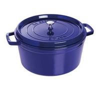 Staub Cocotte en fonte ronde La Cocotte 24 cm 3,8 L trois couches d'émail Bleu foncé