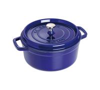 Staub Cocotte en fonte émaillée avec couvercle La Cocotte Ronde 22 cm 2,6 L Bleu intense, induction