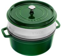 Staub Cocotte ronde vert basilic 26 cm 40510-603-0