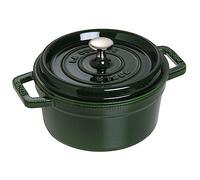 Staub cocotte Single Pan - Poêle (Single Pan, Vert, en Fonte, 2,6 l, 22 cm, 4,1 kg)