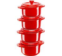 Staub Cuisson Gift Giving 200 ML 4 Szt Czerwone Kokilki Naczynia DO Zapiekania Ceramiczne, 405081580