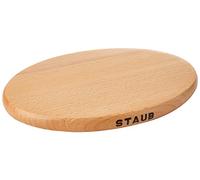 STAUB Dessous de Plat Aimanté, Ovale, Ø 21 cm, Bois Hêtre