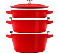 Staub ensemble de 3 plats + couvercle 24 cm NPC405083870