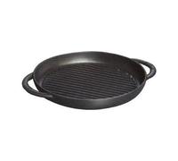 Staub Poêle à griller Pure 1203023 Fonte ronde Ø26 cm Noir mat