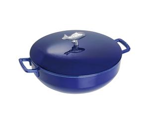 Staub Formes spéciales 28 cm, Cocotte du pêcheur, Bleu intense