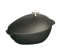 Staub Formes spéciales Moulière 25 cm, Fonte, Noir mat