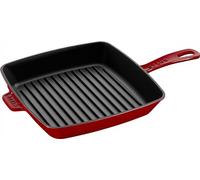 STAUB Gril Américain en Fonte, Carré, 26 cm, Cerise