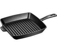 STAUB Gril Américain en Fonte, Carré, 26 cm, Noir Mat