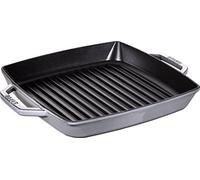 STAUB - Poêle à griller - 28 x 28 cm - Carré - noir mat, gris graphite