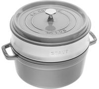 STAUB La Cocotte cast iron round pot with insert 40508-819-0 - 3.8 ltr. graphite