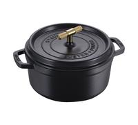 Staub La Cocotte Cocotte Buster+Punch 24 cm, Rond(e), Noir mat, Fonte
