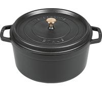 STAUB La Cocotte, cocotte de 26 cm, ronde, noire, en fonte