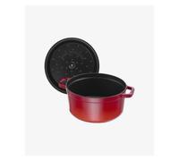 Staub Cocotte en fonte ronde Ø 28 cm, 6,7 L – Cerise
