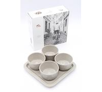Staub® Lot de 4 bols à dessert en céramique - 21,5 cm x 21,5 cm - Avec chiffon de nettoyage Fiduciashop, TAPAS-SET 4ER
