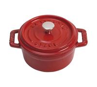 STAUB Mini Cocotte en Fonte Émaillée avec Couvercle, Tous feux dont induction, 1 personne, Ronde, 10 cm, 0,25 L, 1 kg, Cerise