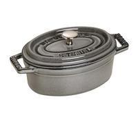 STAUB Mini Cocotte en Fonte, Ovale, 11 cm, 0,25 L, Gris Graphite