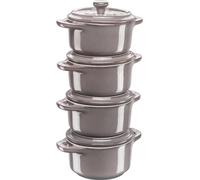 Staub mini cocotte ronde 4 pcs. - 200 ml 40508-160-0 gris antique