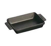 STAUB Mini Plat en Fonte, Rectangulaire,15 x 11 cm, Noir Mat