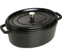Staub Oval Cast Iron Pot - 6.7 ltr Black