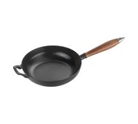 Staub Pans Poêle avec poignée en bois 24 cm, Fonte, Noir mat