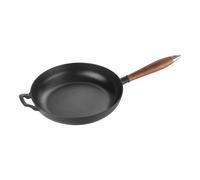 Staub Pans Poêle avec poignée en bois 28 cm, Fonte, Noir mat