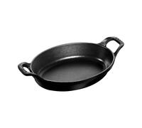 STAUB Plat à four ovale en fonte Staub 28 cm Noir