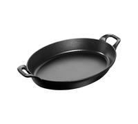STAUB Plat à four ovale en fonte Staub 32 cm Noir