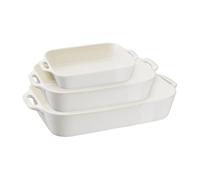 STAUB Plat à four Staub 3 Pièces Ivory white