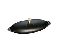 Staub Plat à poisson ovale en fonte Noir