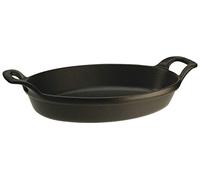 Staub Plat à four ovale 37 cm 3,70 L en fonte empilable Tous feux Noir mat