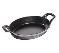 STAUB Plat Empilable en Fonte, Ovale, 21 cm, 0,70 L, Gris Graphite