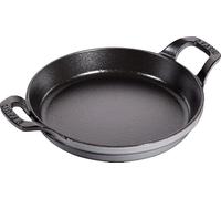 Staub Plat à gratin rond empilable en fonte Ø 20 cm – Gris graphite