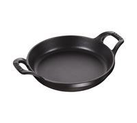 Staub Plats en fonte 16 cm, Assiette chaude, Noir mat