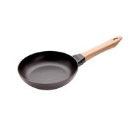 STAUB Poêle à frire Staub fonte noire avec manche en bois clair Ø20 cm