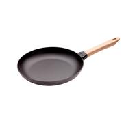 STAUB Poêle à frire Staub fonte noire avec manche en bois clair Ø28 cm