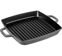 STAUB - Poêle à griller - 28 x 28 cm - Carré - noir mat, gris graphite