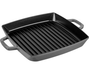 STAUB - Poêle à griller - 28 x 28 cm - Carré - noir mat, gris graphite