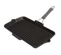 Staub Poêle à griller rectangulaire avec poignée en silicone 34 x