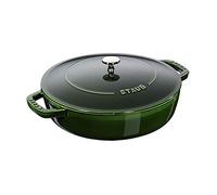 STAUB Poêle avec structure Chistera Drop - Diamètre : 28 cm - Vert basilic