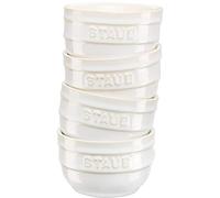 Staub Ramkan 40508-157 Lot de 4 petits bols en céramique pour micro-ondes 9 cm Ivoire