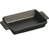 STAUB Mini Plat en Fonte, Rectangulaire,15 x 11 cm, Noir Mat