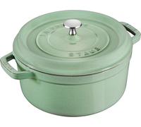 Staub Round Cast Iron Casserole - 5.2 ltr Mint